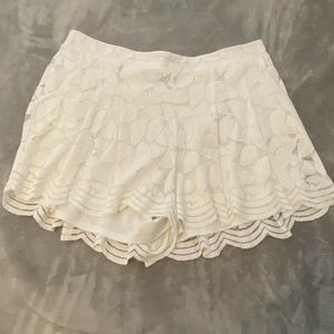 White Lace Shorts